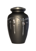Aluminum Shimmer Diamond Black Urn