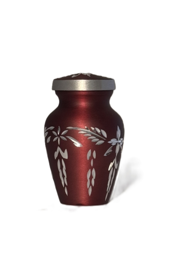 Aluminum Shimmer Diamond Burgundy Keepsake