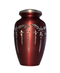 Aluminum Shimmer Diamond Burgundy Urn