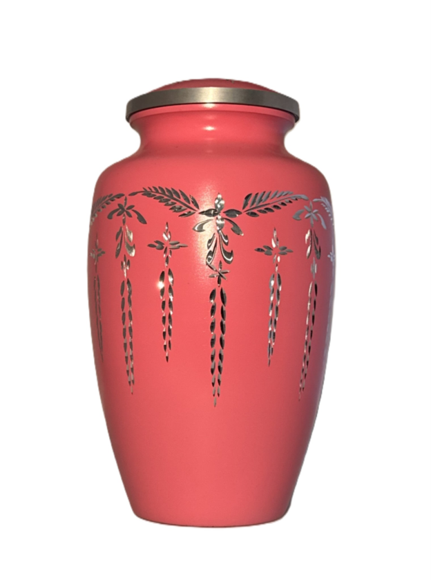 Aluminum Shimmer Diamond Pink Urn