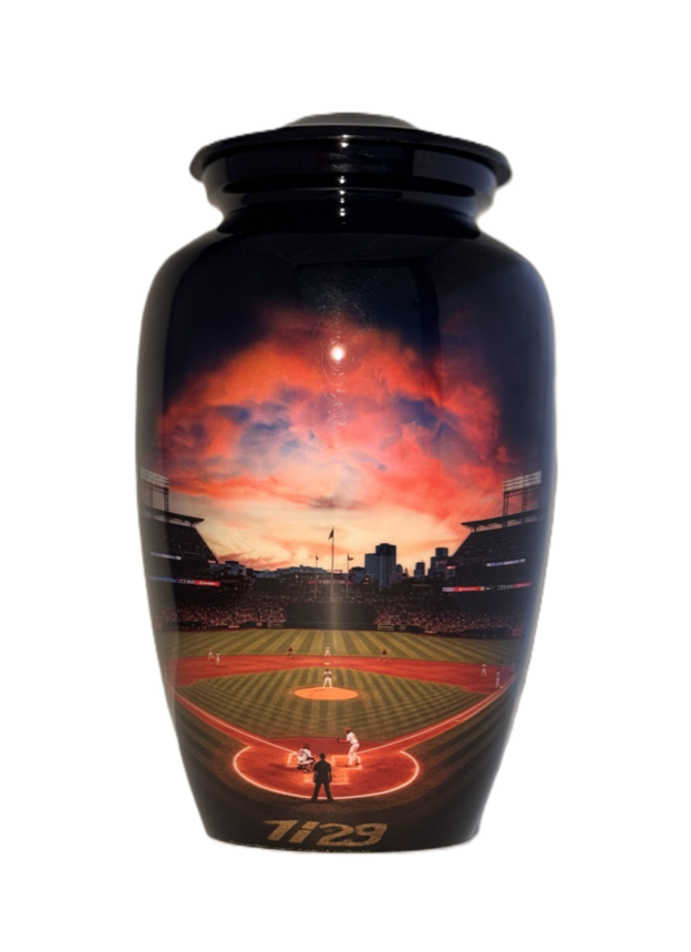 Baseball Field Sunset Urn