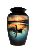 Black Fisherman in Boat Urn