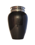 Black Floral Waivering Urn