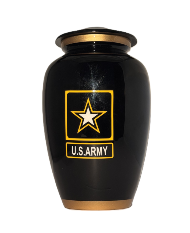 Black US Army Urn
