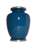 Blue Brass Urn