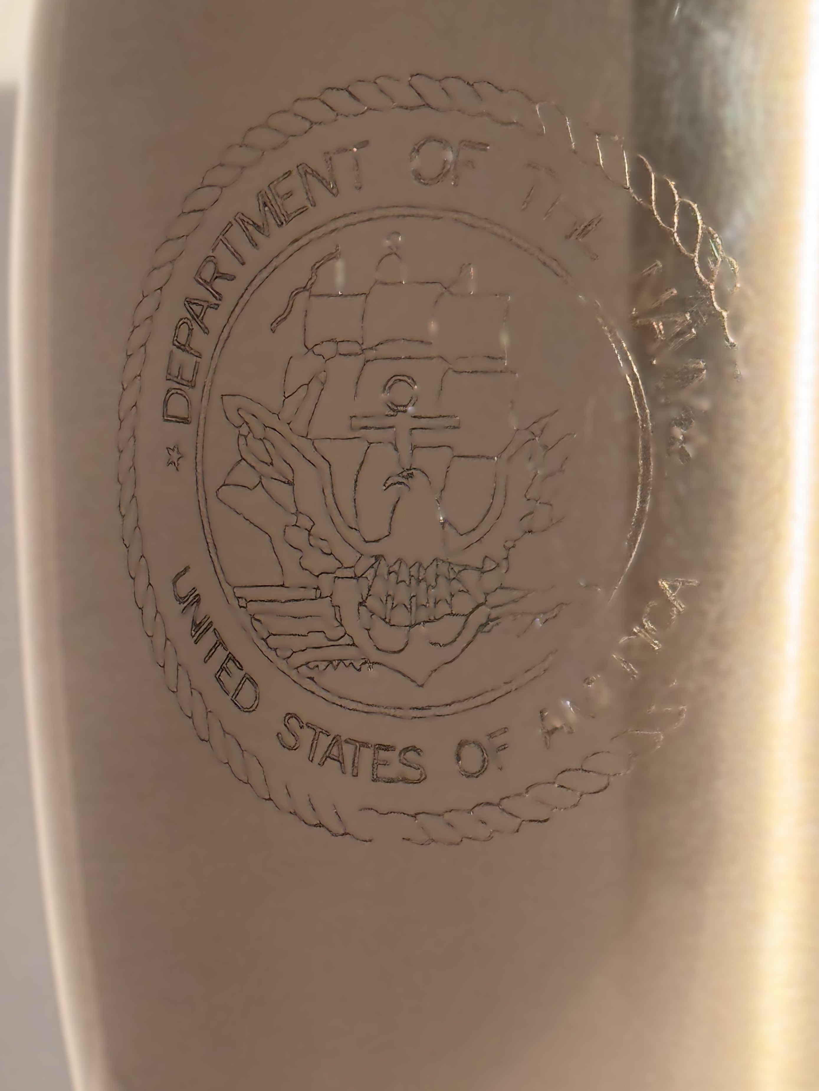Brass Navy Emblem Urn