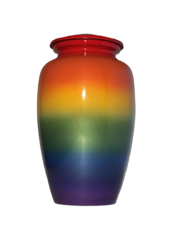 Faded Rainbow Urn