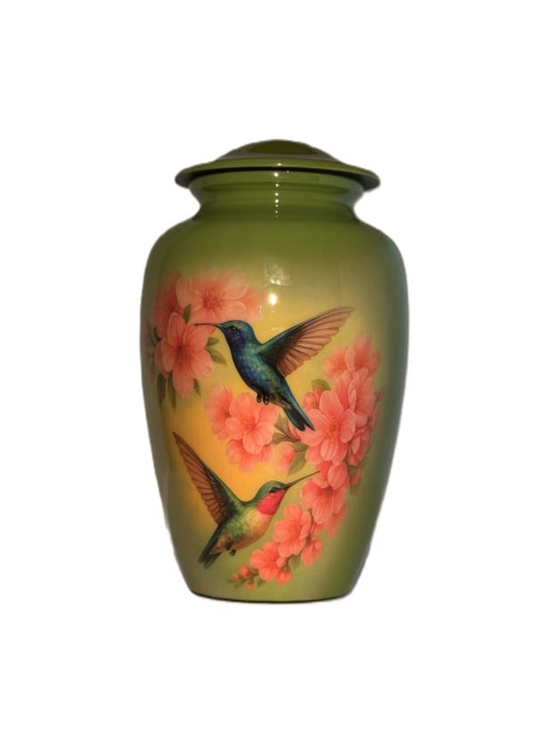 Green Hummingbird Urn