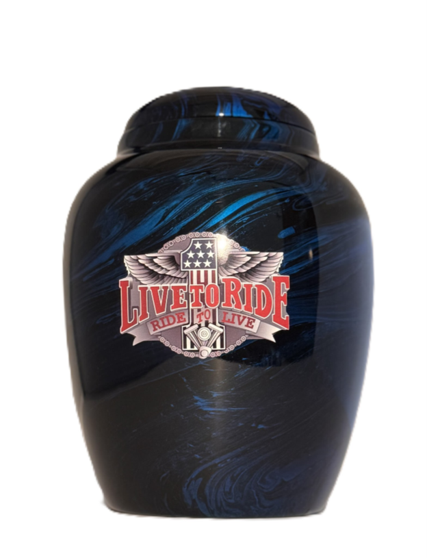 Live to Ride Motorcycle Urn