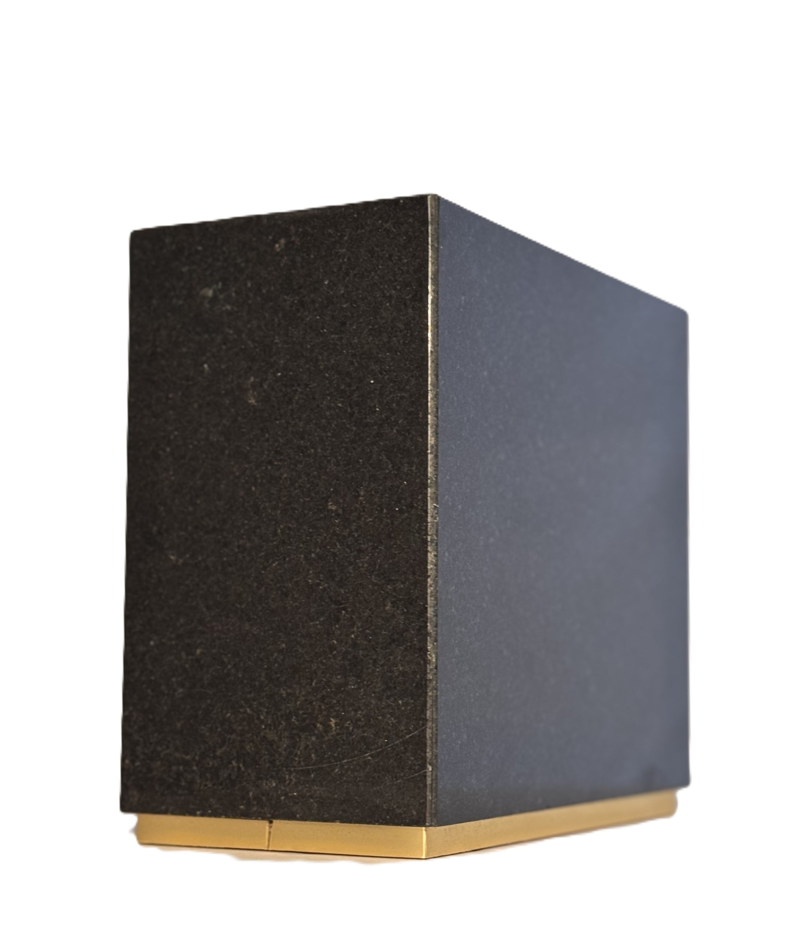 Natural Stone Black Urn with Gold Bottom