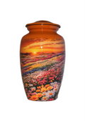 Orange Field of Flowers Urn