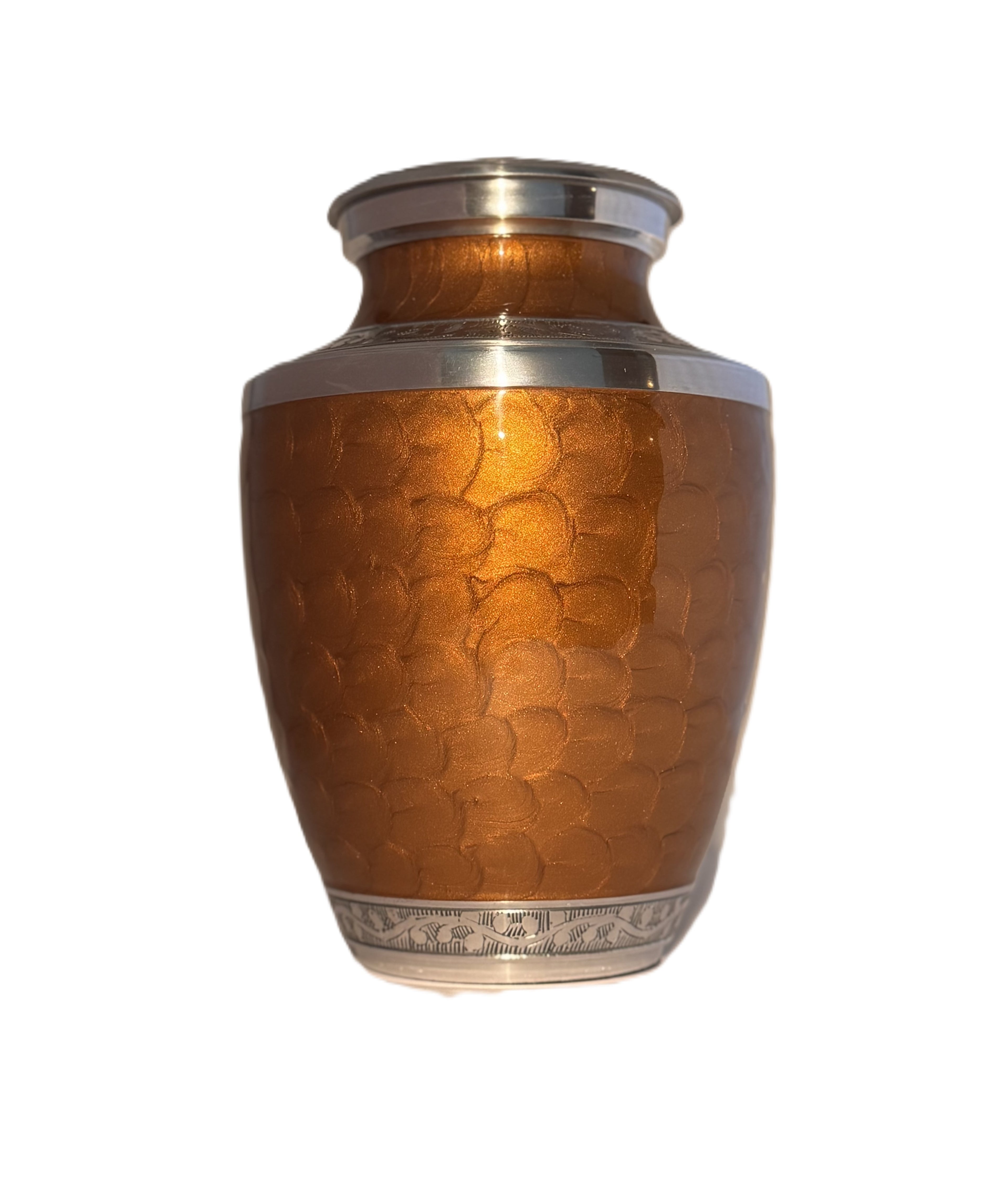 Orange Floral Urn