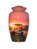 Pink Sunrise over Golf Cart Urn