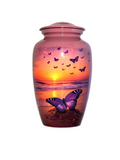 Purple Sunrise Butterfly Urn