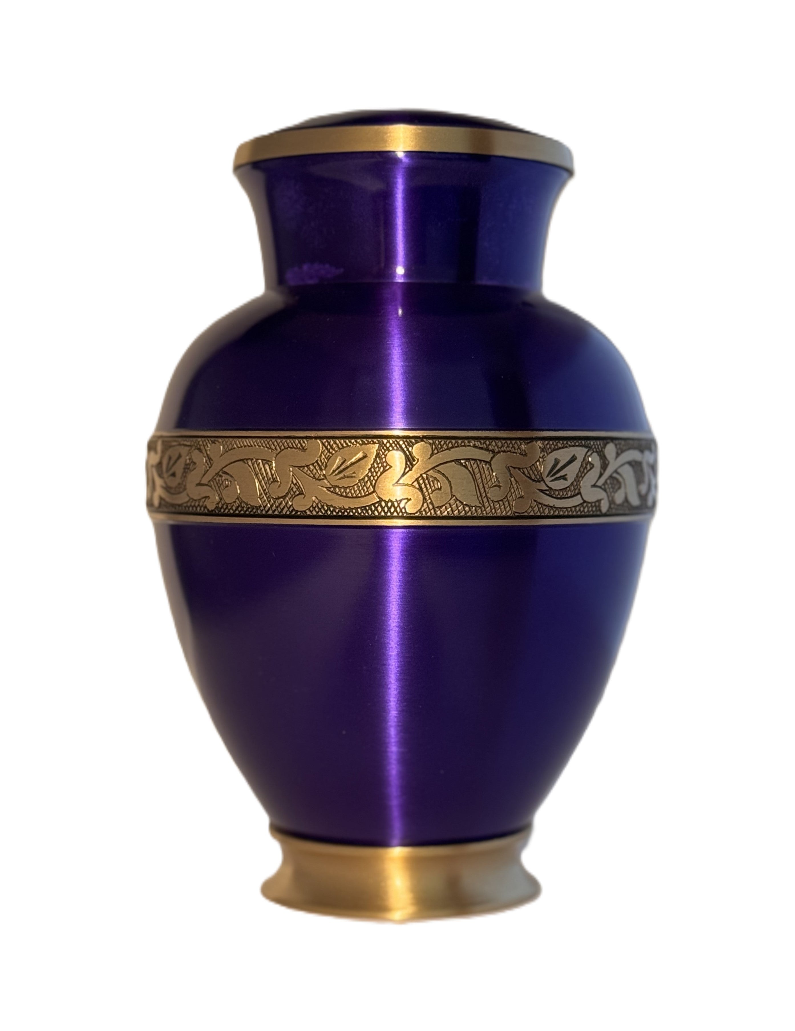 Royal Purple Brass Urn