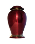 Ruby Red Brass Urn