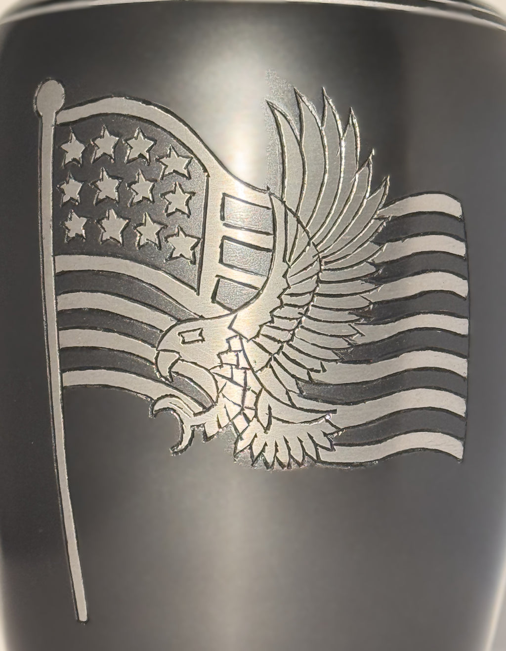Slate Flag with Eagle Urn