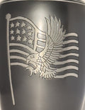 Slate Flag with Eagle Urn