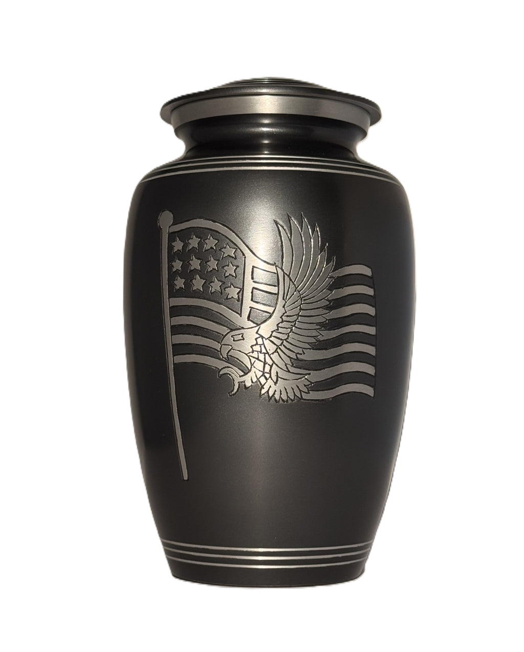 Slate Flag with Eagle Urn