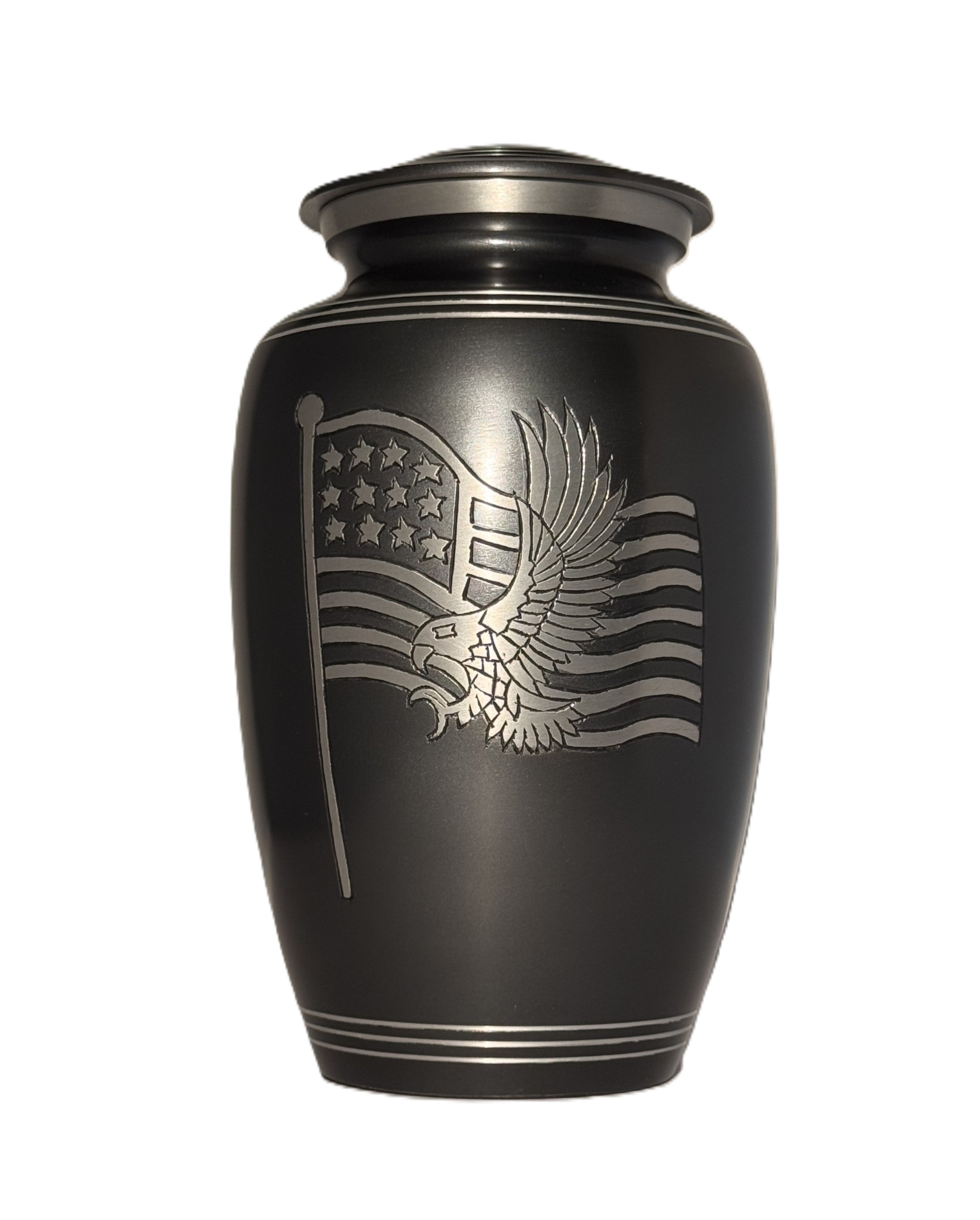 Slate Flag with Eagle Urn