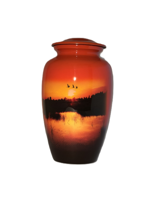 Sunset River Picture Urn