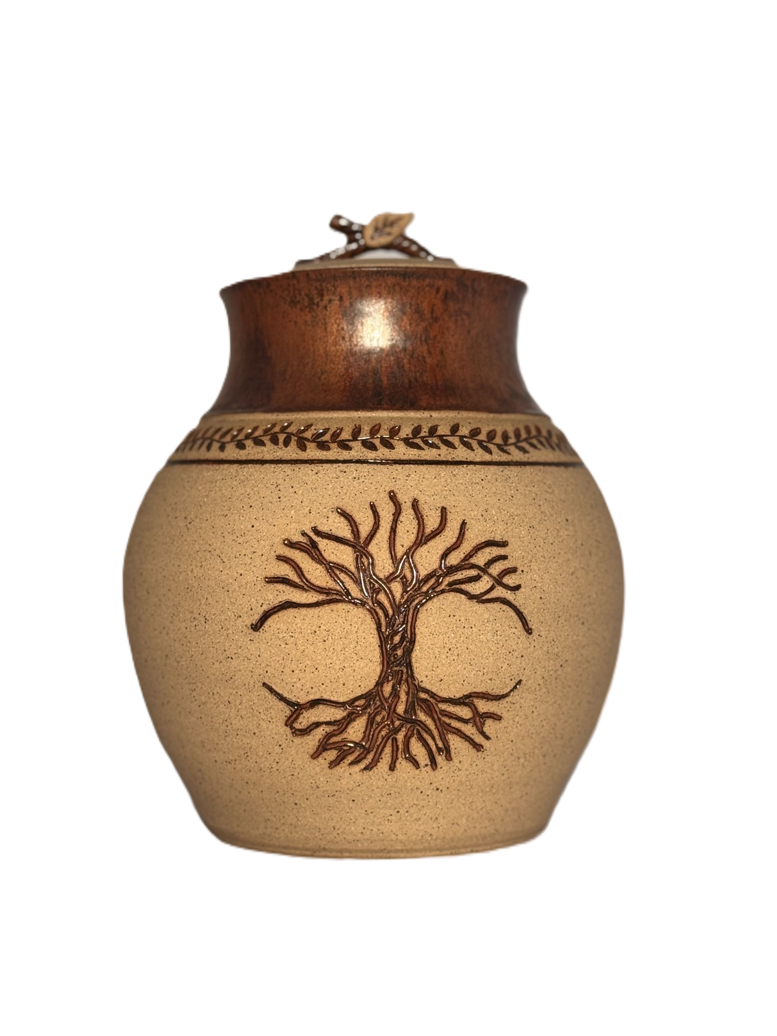 Vermont Pottery Tree of Life Urn