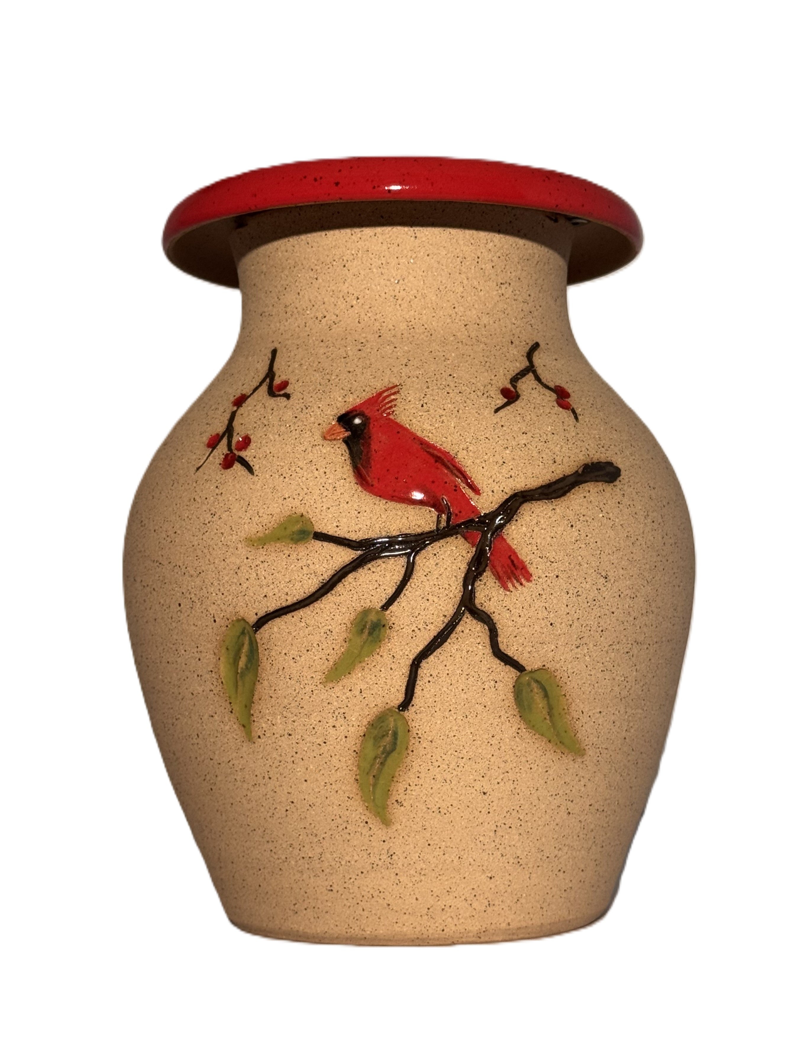 Vermont Pottery Cardinal Urn