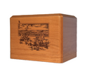 Wood Beach Scene Urn