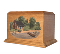 Wood Cabin Urn