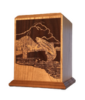 Wood Fisherman's Paradise Urn - Cherry