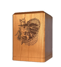 Wood Gone Fishing Urn - Cherry
