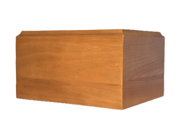 Wood Urn - Tan Finish